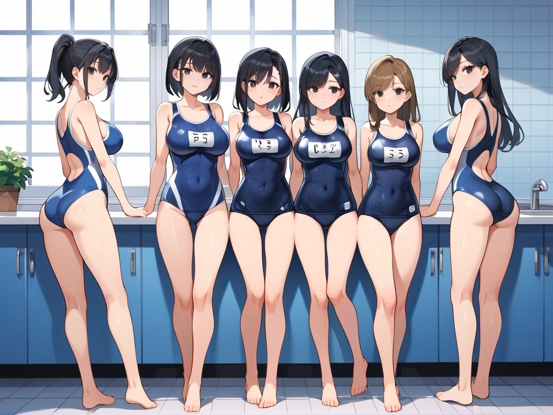 爆乳水泳部の夏合宿で、監督・コーチ・男子水泳部員と大乱交！ - サンプル画像 2