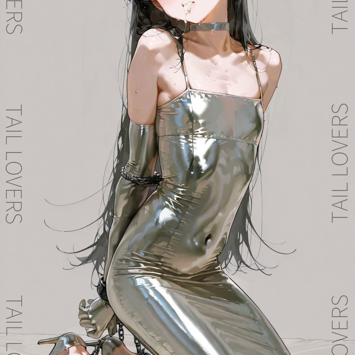 光沢ドレスで誘惑してくる彼女【218枚＋3movies】 - サンプル画像 7