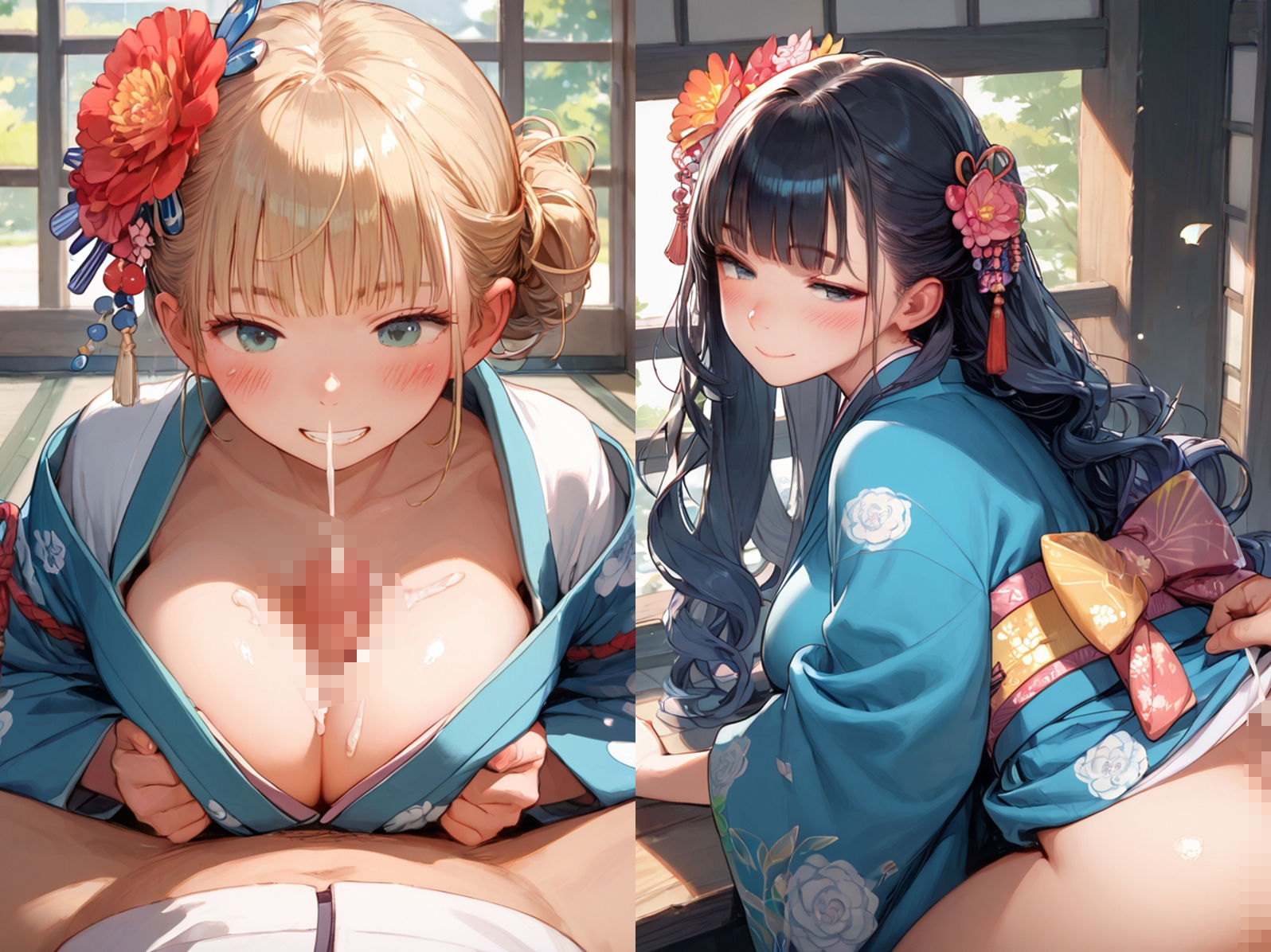 俺専属のおまんこ係になった和服美女と子作りしてみた - サンプル画像 2