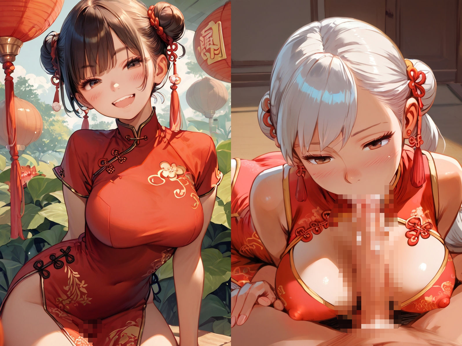 俺専属のおまんこ係になったチャイナ服美女と子作りしてみた - サンプル画像 1