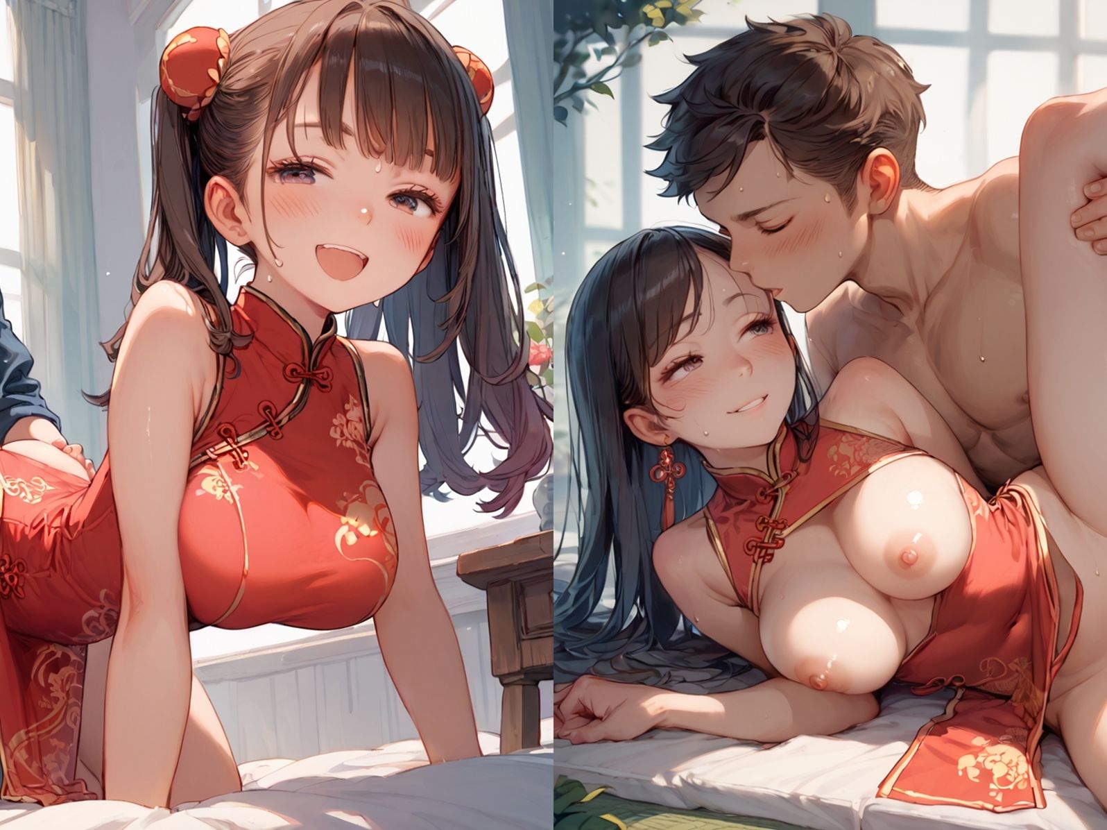 俺専属のおまんこ係になったチャイナ服美女と子作りしてみた - サンプル画像 4