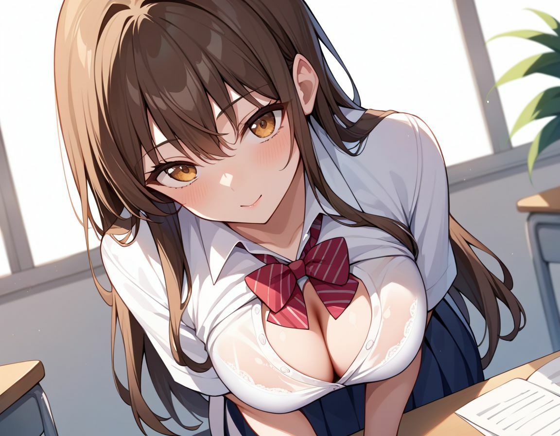 巨乳生徒に理性崩壊 - サンプル画像 1