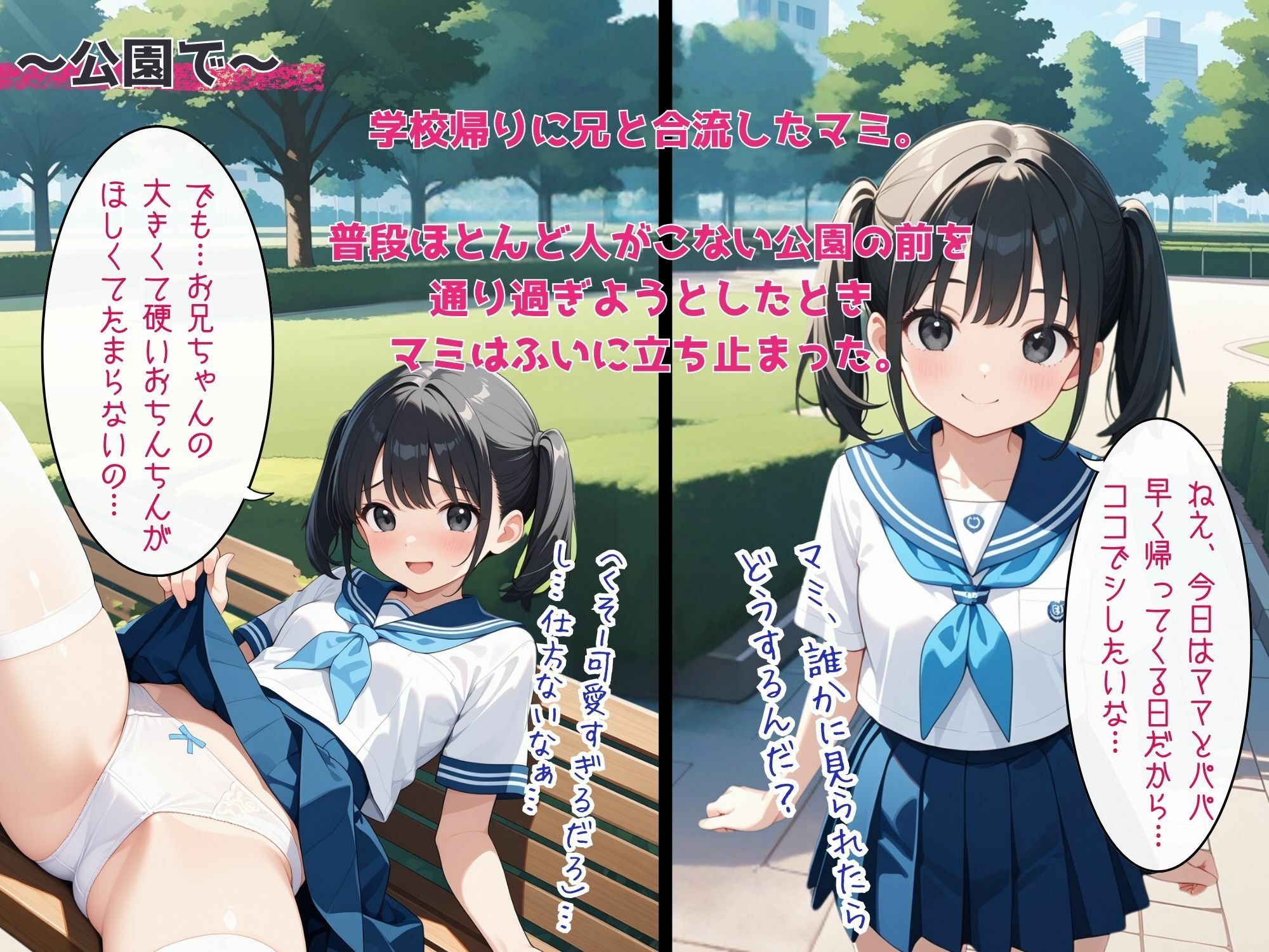 親にはナイショ！貧乳の妹に中出し近親相姦〜ツインテール妹編〜 - サンプル画像 7