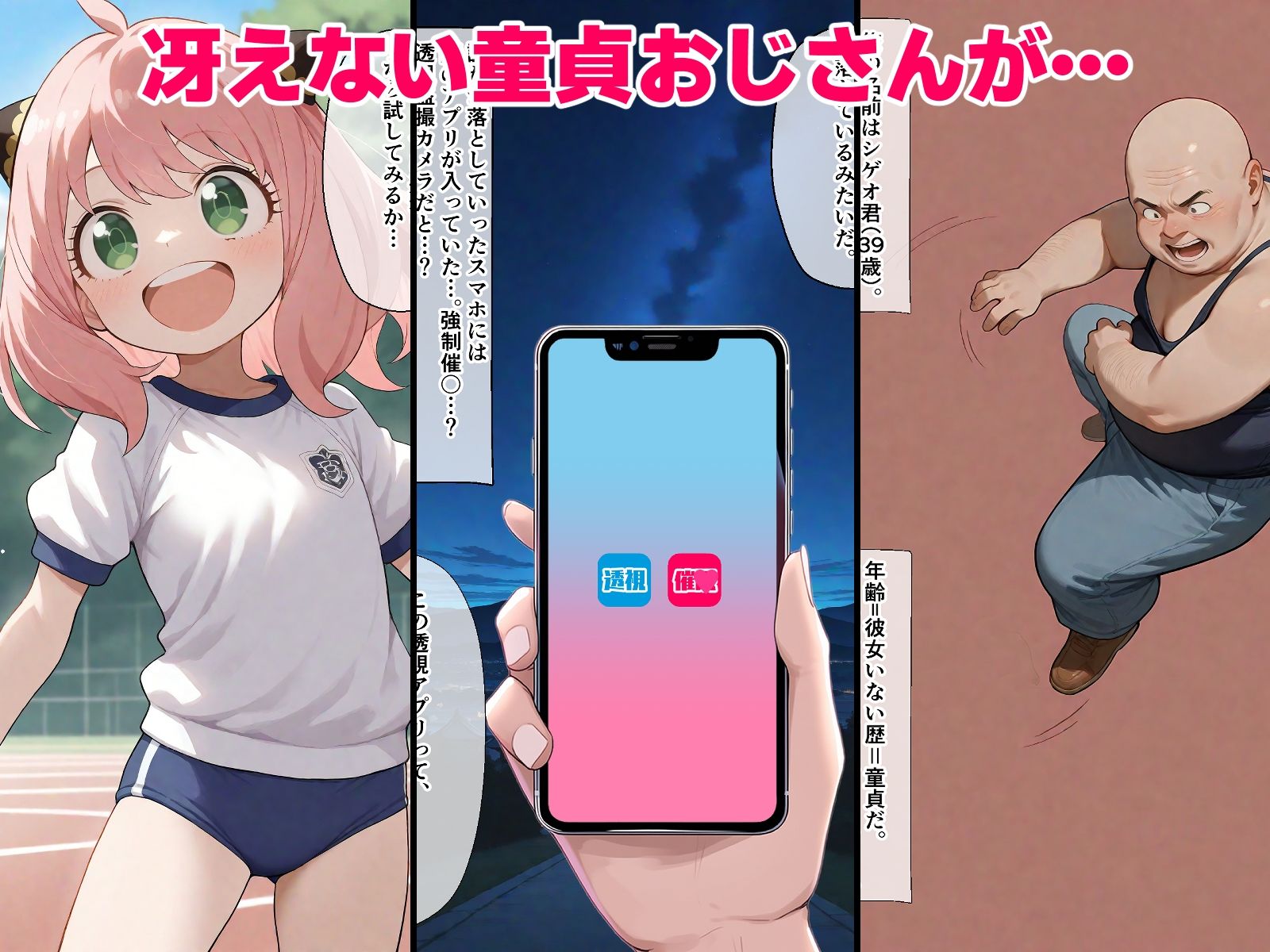 家族を寝とれ！催〇・透視アプリを拾った童貞種付けおじさん アー〇ャ ベッ〇ー ヨ〇フォージ〇ー - サンプル画像 1