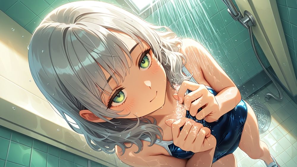 【4K】【FANZA専売】爆乳スク水美少女がコーチと放課後のプールで秘密特訓 - サンプル画像 7
