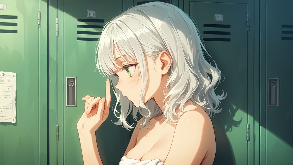 【4K】【FANZA専売】爆乳スク水美少女がコーチと放課後のプールで秘密特訓 - サンプル画像 9