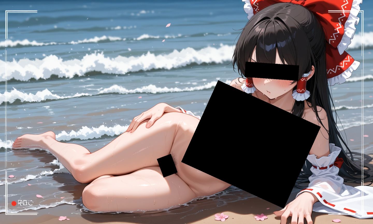 魔理沙は霊夢のえっちな写真を撮りたいようです。vol.28〜春の嵐の朝の海編〜 - サンプル画像 1