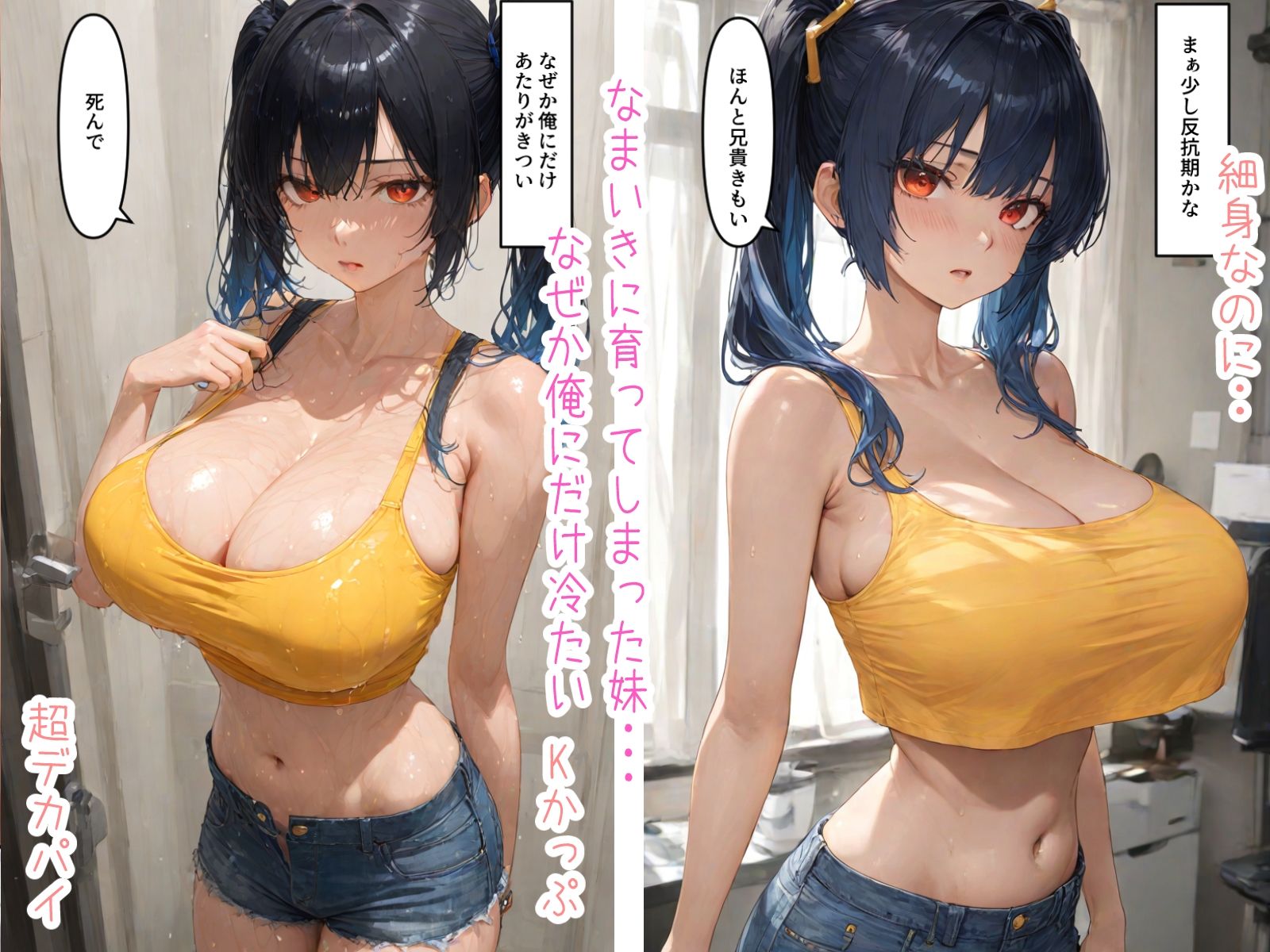 細身巨乳な妹 - サンプル画像 1