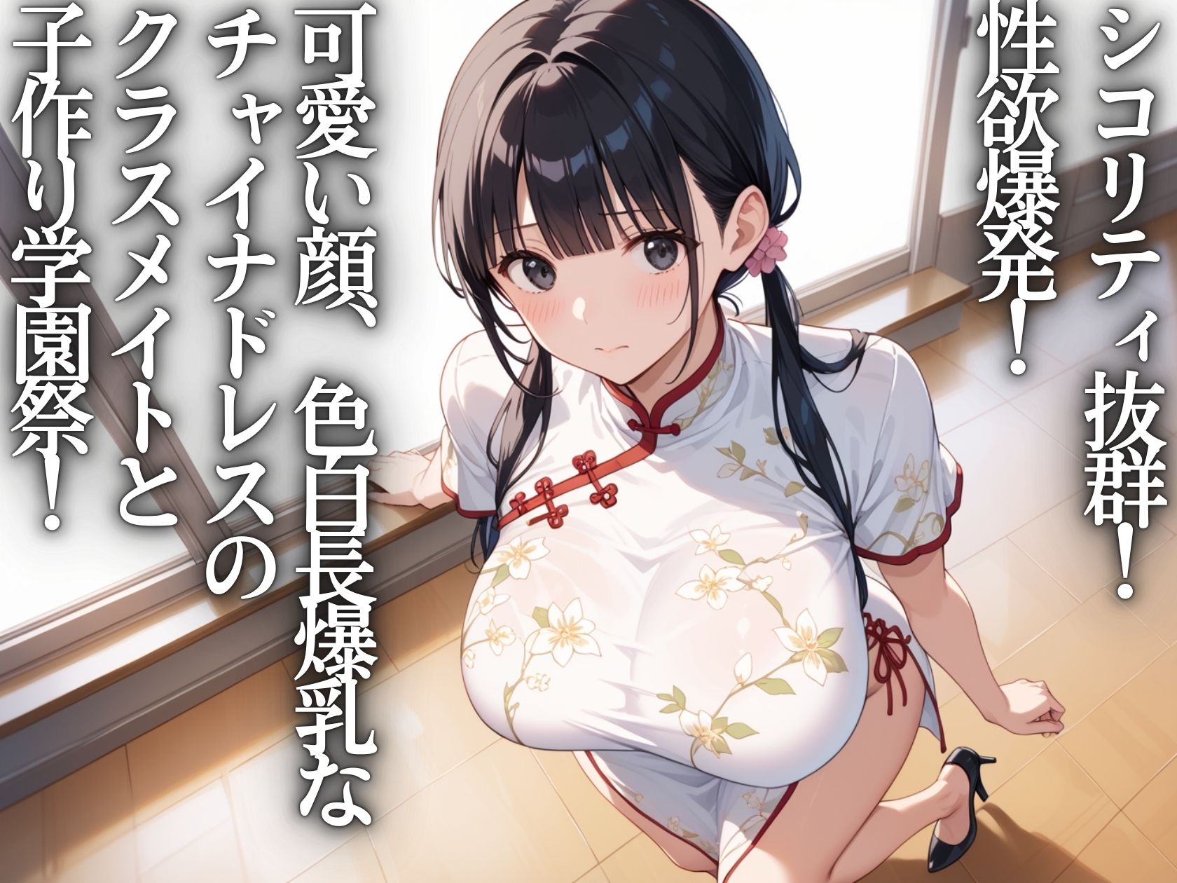 淫乱学園〜クラスのチャイナドレスJKと種付け学園祭 - サンプル画像 1
