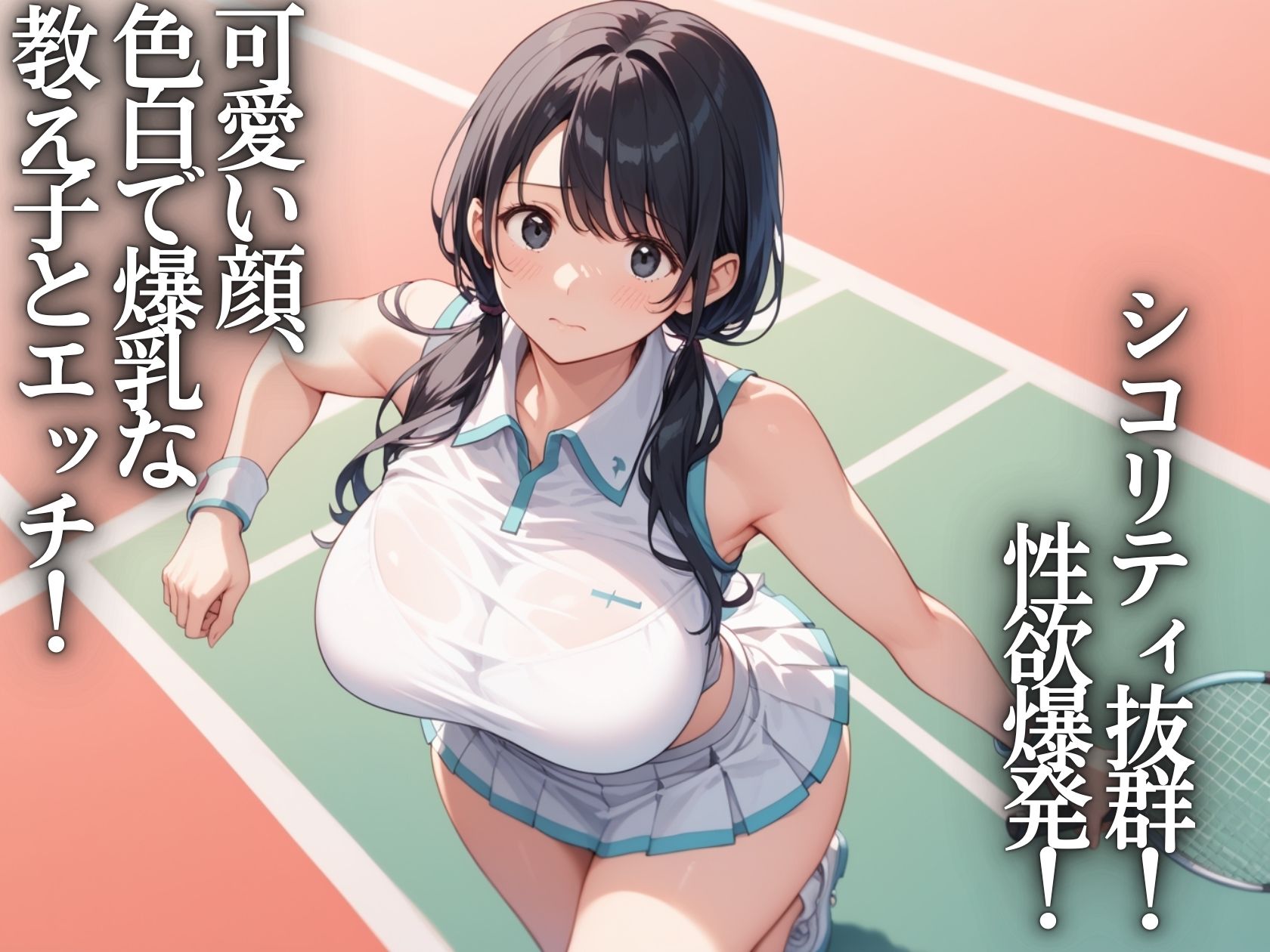 爆乳学園〜テニス部JKと子作り特訓 - サンプル画像 1