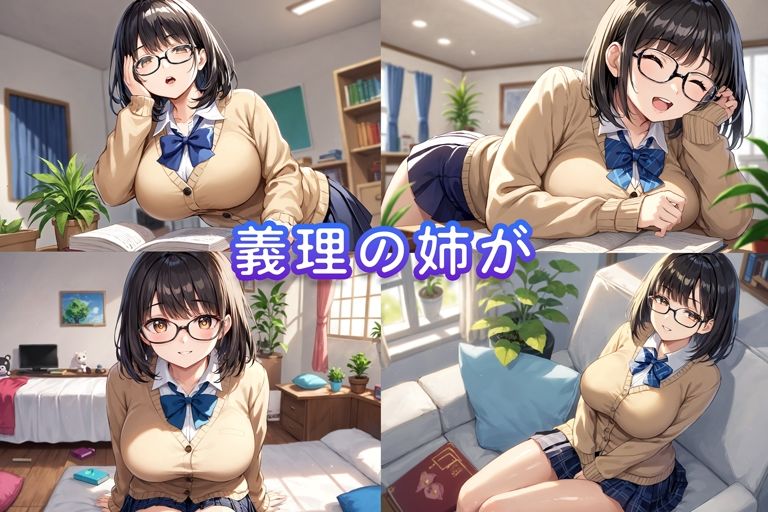 義理の姉がメガネ巨乳だったので催淫薬を盛って僕の言いなりにしてみた - サンプル画像 2