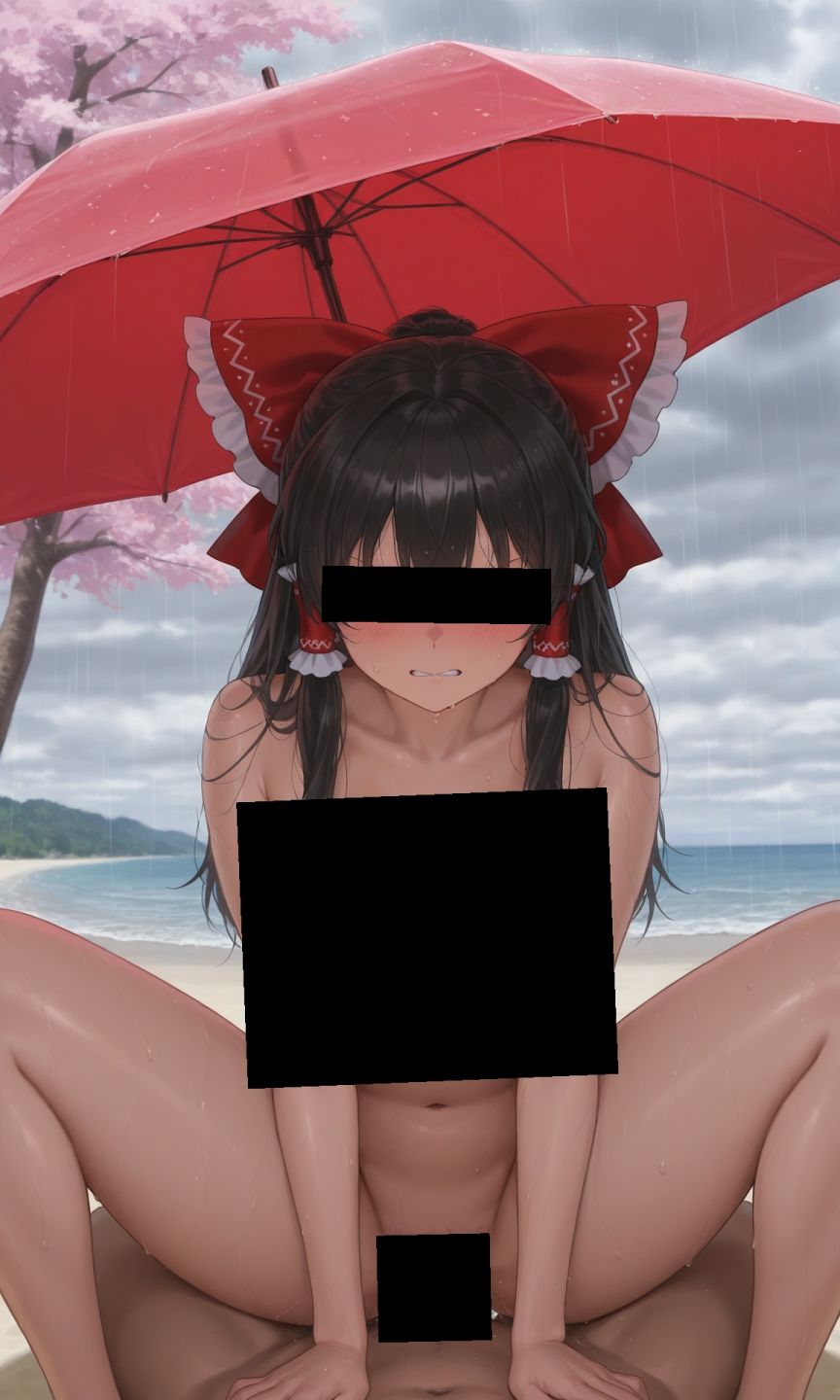 魔理沙は霊夢のえっちな写真を撮りたいようです。vol.29〜春の嵐の昼の海編〜 - サンプル画像 1