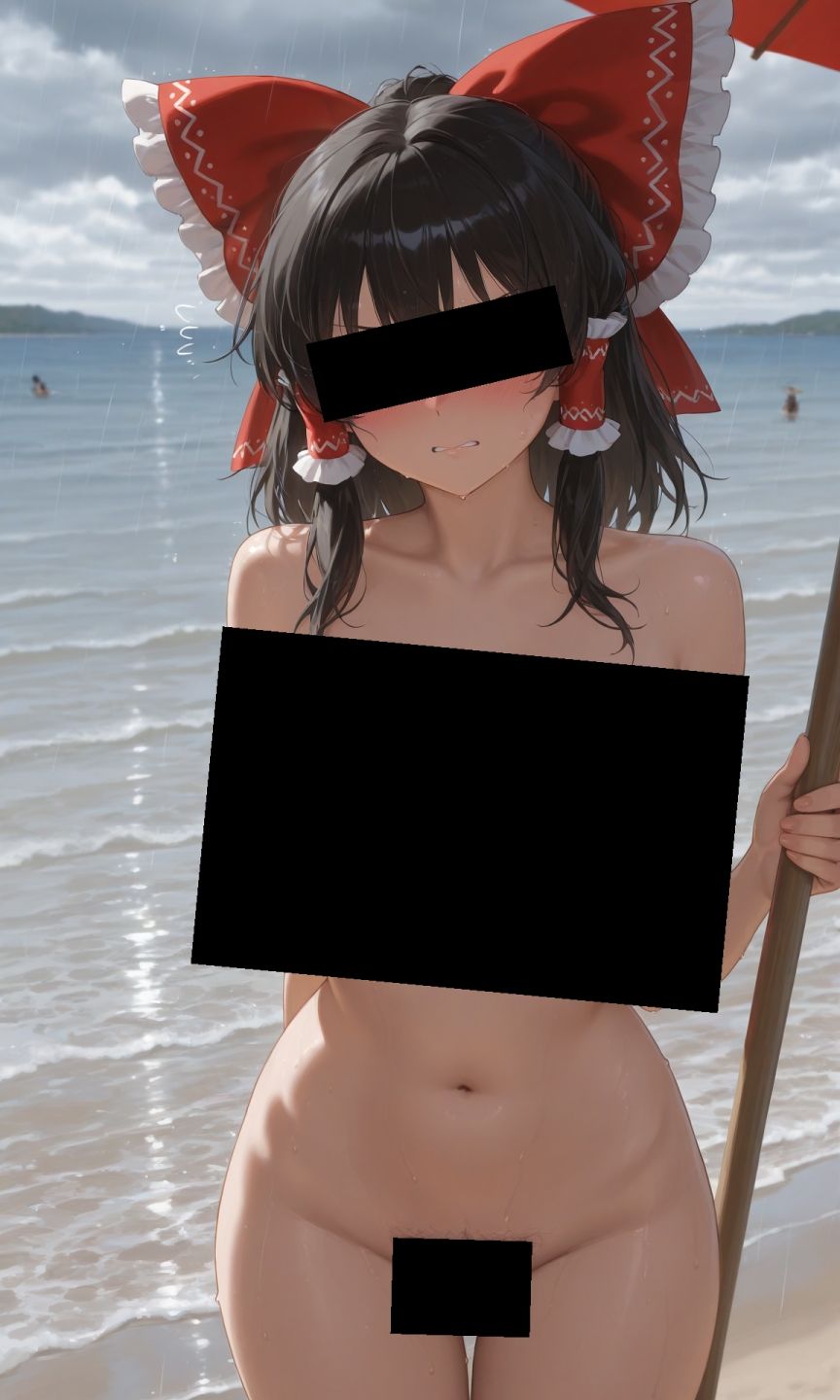 魔理沙は霊夢のえっちな写真を撮りたいようです。vol.29〜春の嵐の昼の海編〜 - サンプル画像 5