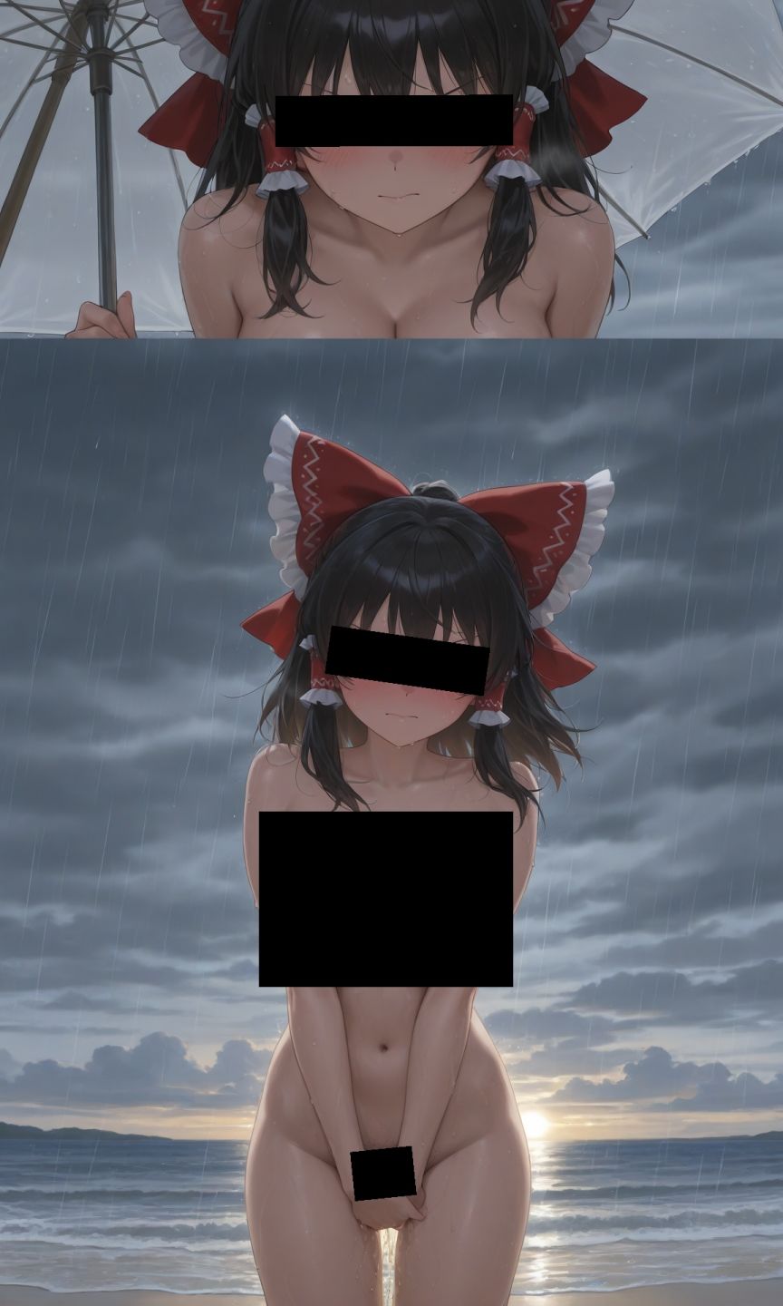魔理沙は霊夢のえっちな写真を撮りたいようです。vol.29〜春の嵐の昼の海編〜 - サンプル画像 6