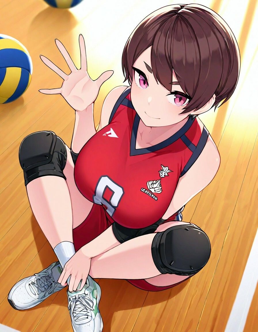 バレー部の一軍女子と体育館で - サンプル画像 1