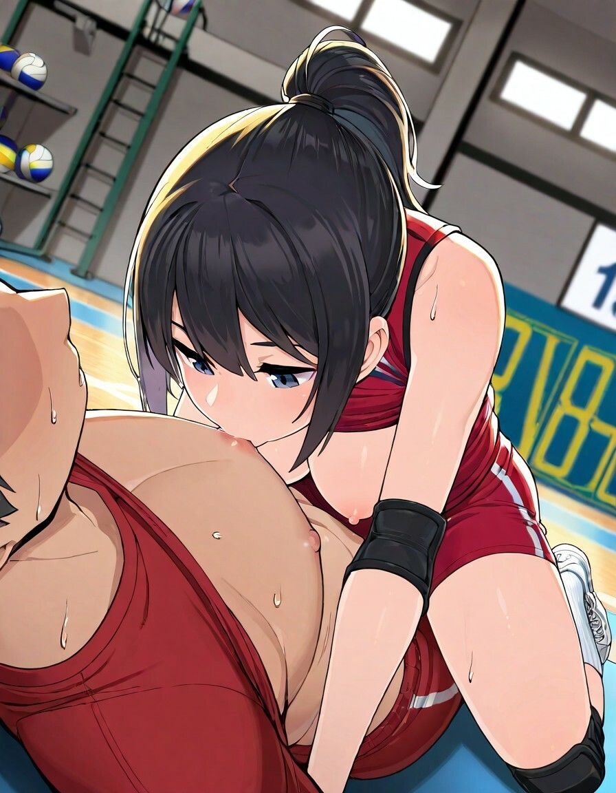 バレー部の一軍女子と体育館で - サンプル画像 5