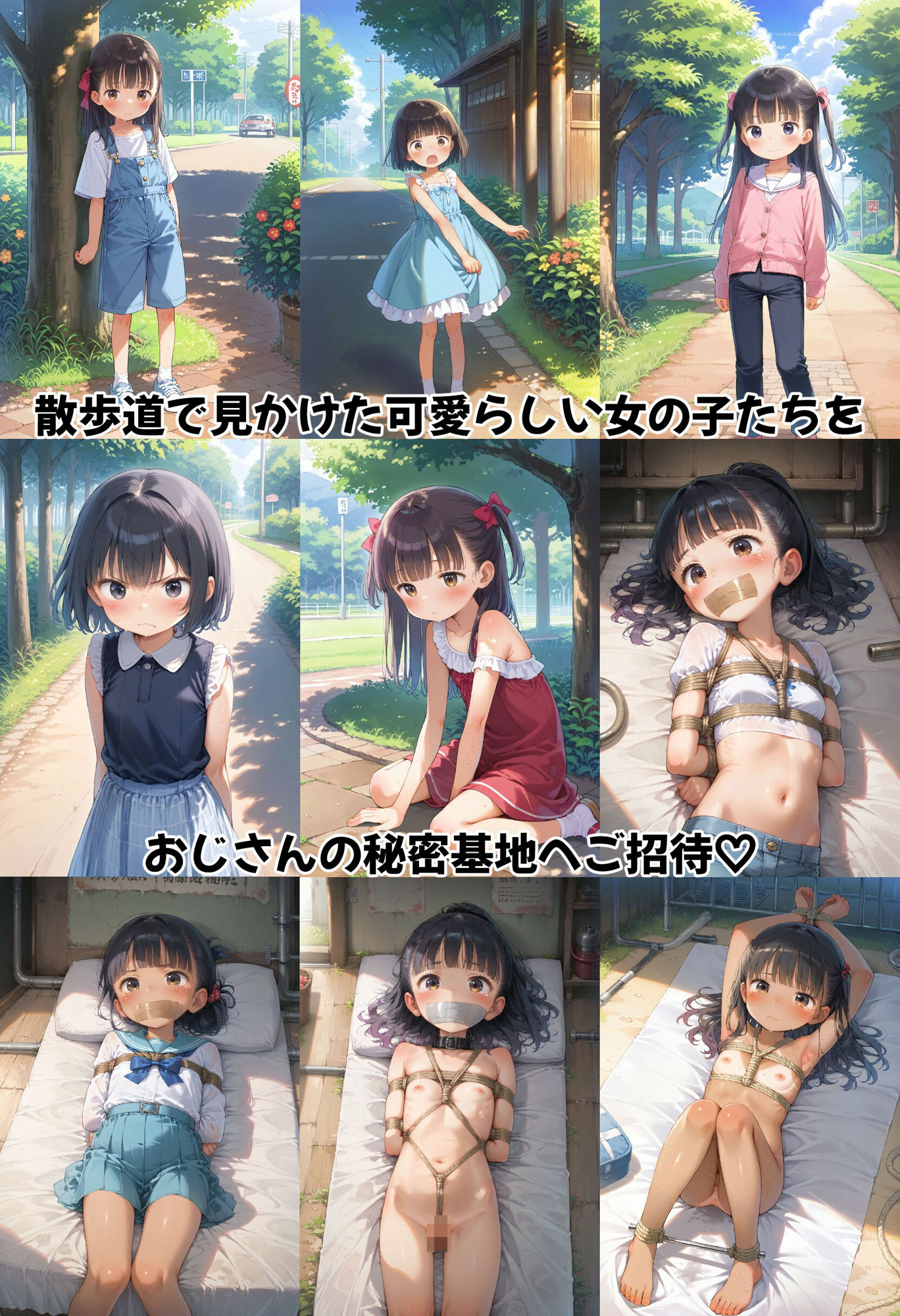 かわいそうな目に遭う女の子たち - サンプル画像 1