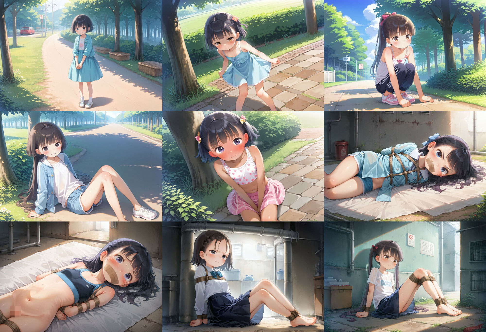 かわいそうな目に遭う女の子たち - サンプル画像 6