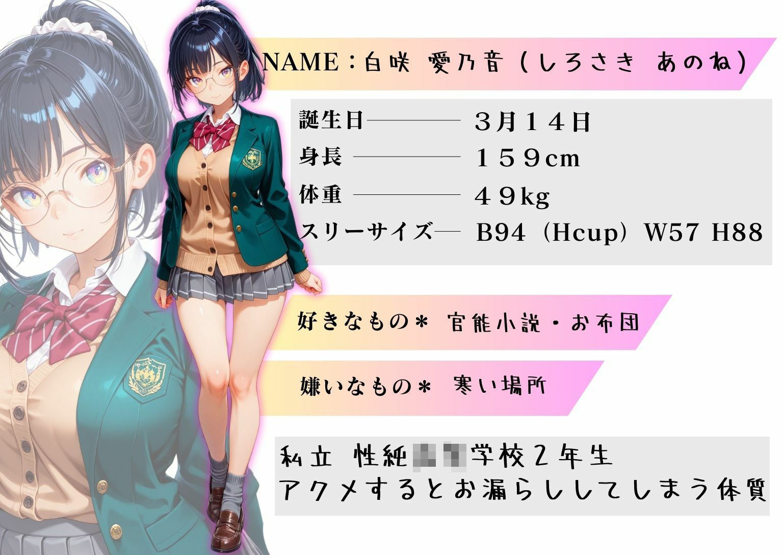 オナニー中毒の眼鏡っ娘に生中セックスお願いしてみた話 - サンプル画像 1