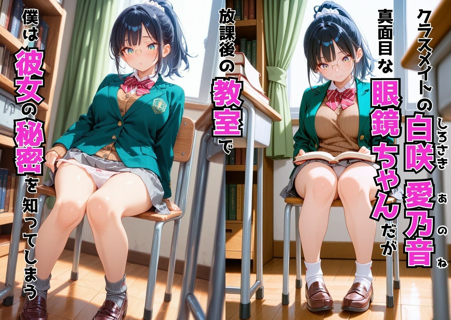 オナニー中毒の眼鏡っ娘に生中セックスお願いしてみた話 - サンプル画像 2