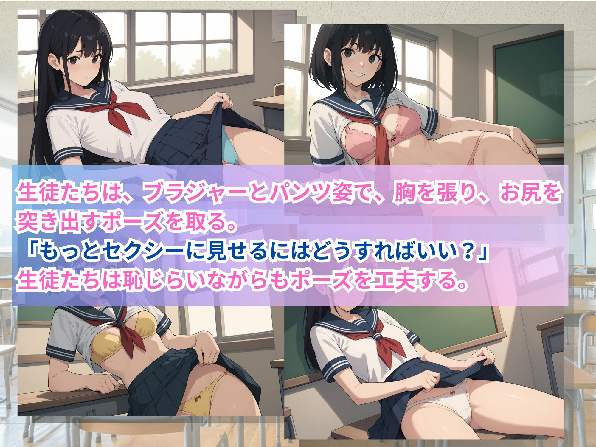 田舎女子校生へ性教育 - サンプル画像 3