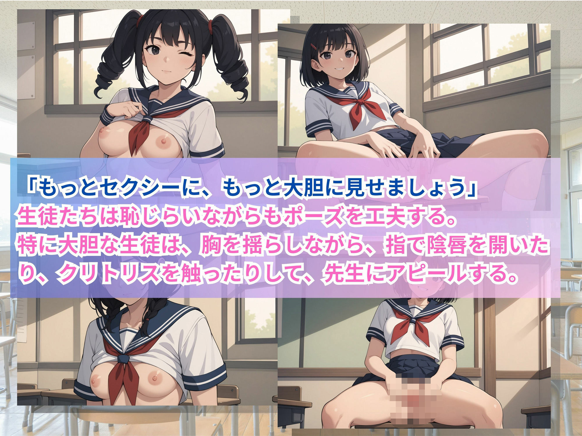 田舎女子校生へ性教育 - サンプル画像 5
