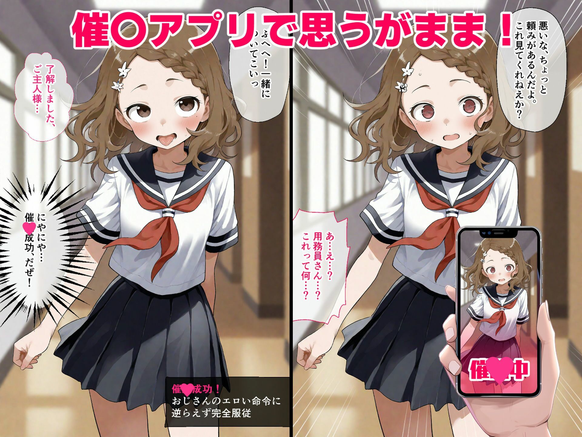 催◯誤認 催〇・透視アプリを拾った童貞種付けおじさん ◯◯さん 北◯さん 鷹◯すみれ - サンプル画像 3