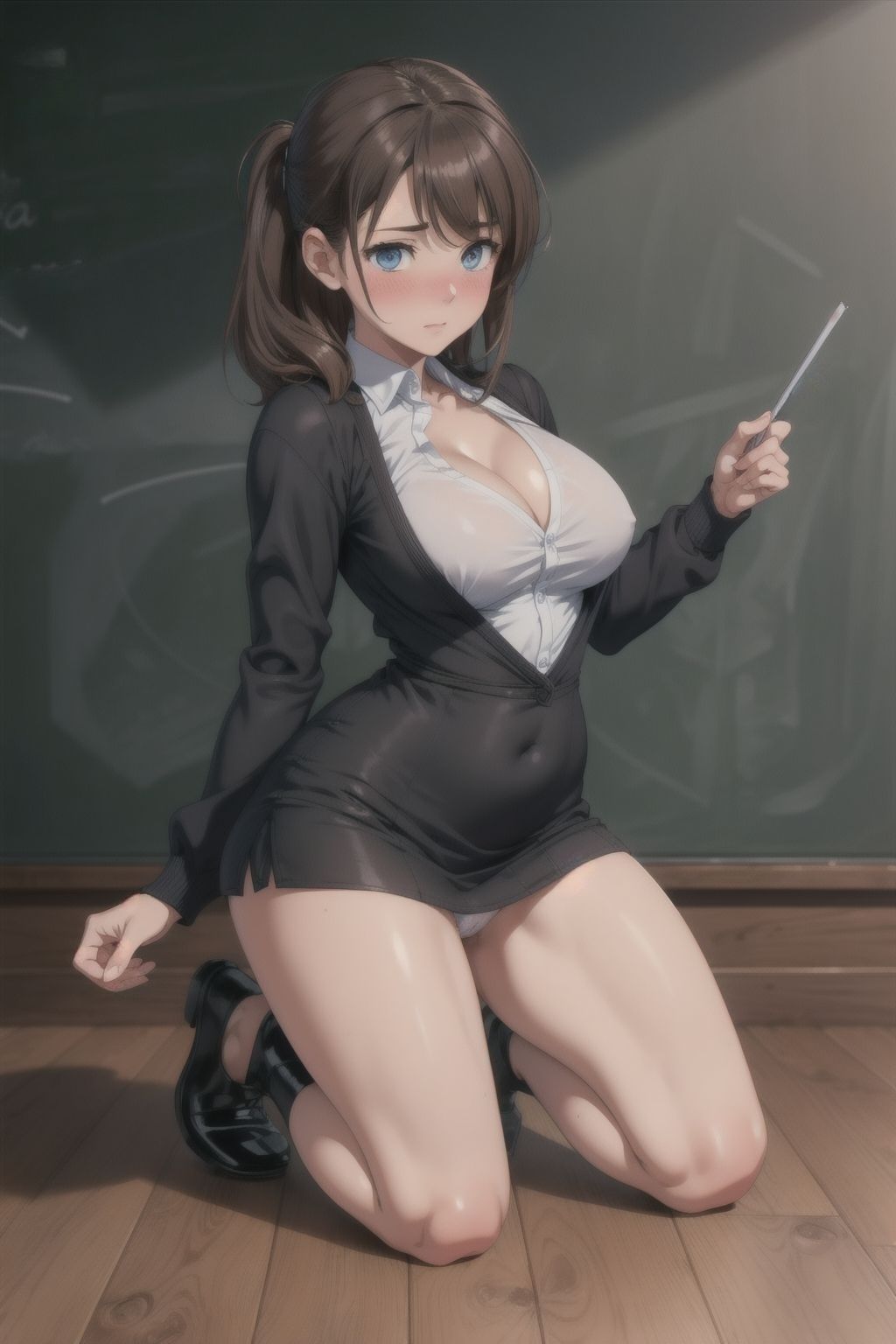 むちむち茶髪教師 - サンプル画像 1