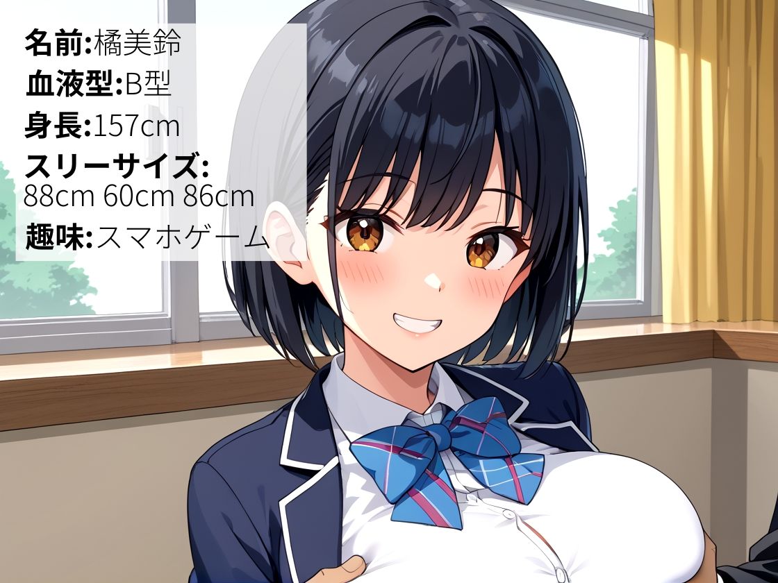 クラスの巨乳女子を二穴同時串刺し輪● - サンプル画像 1