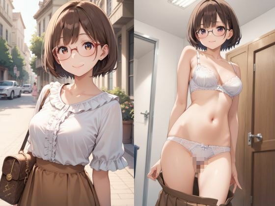 メガネ娘とホテルで… - サンプル画像 1