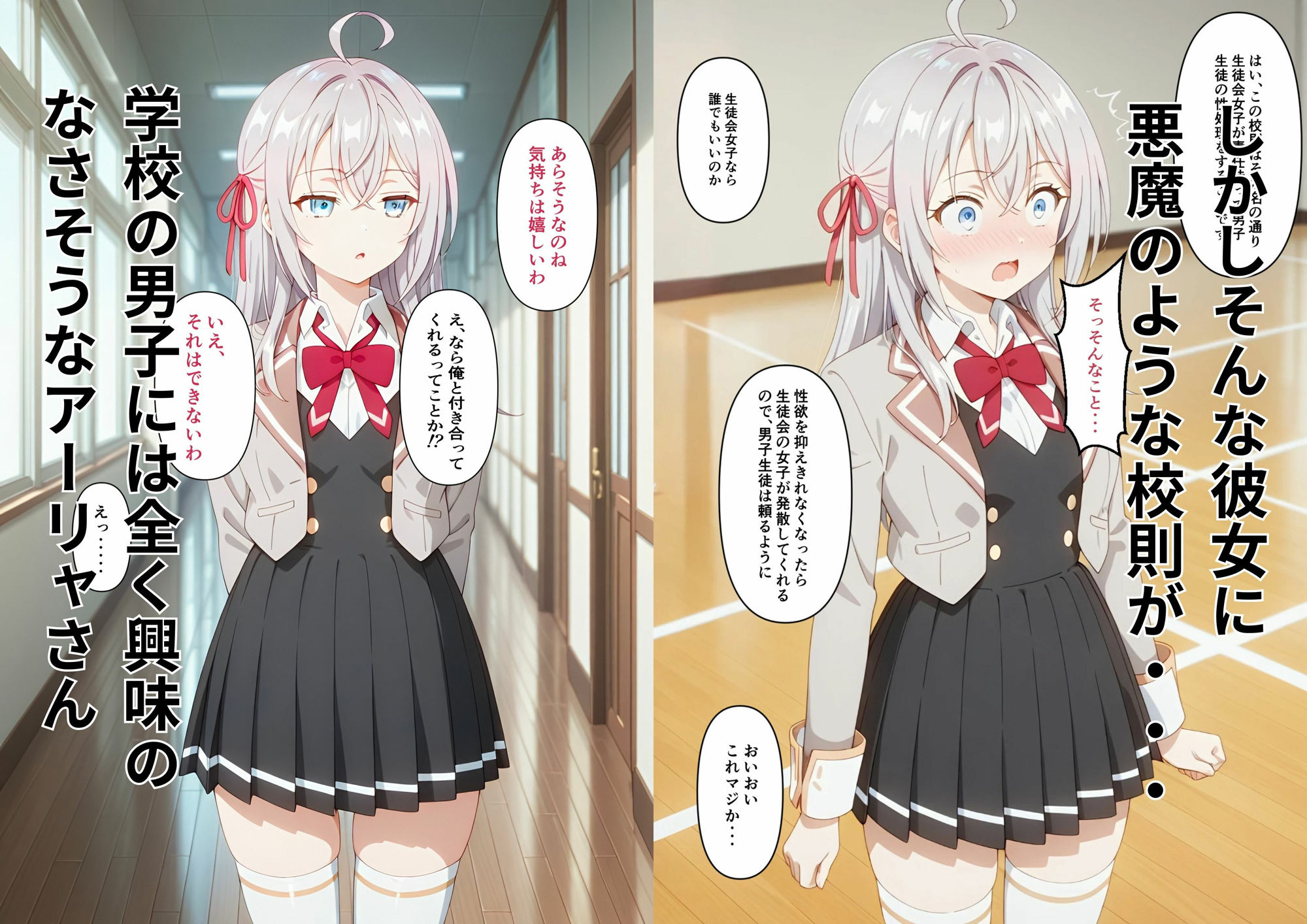 生徒会性処理係になっちゃったアー◯ャさん - サンプル画像 1