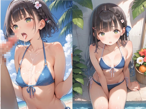 ビーチではしゃぎすぎました - サンプル画像 1