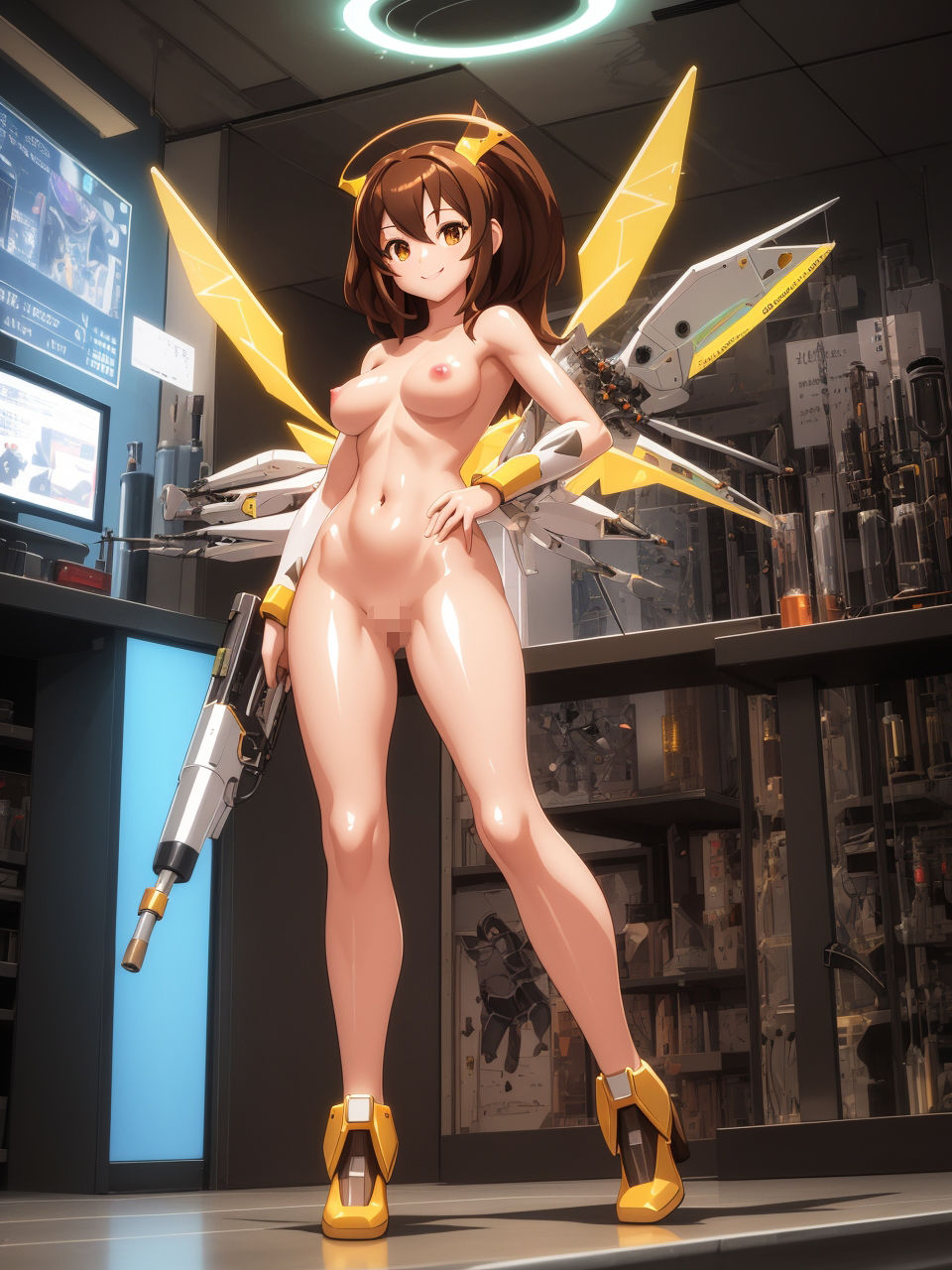 メカニカルな美少女たち（ヌード編）〜AIイラスト集〜 - サンプル画像 3