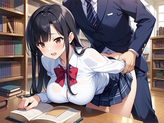 真面目な巨乳女子校生委員長おじさん教師に種付けされる - サンプル画像 2