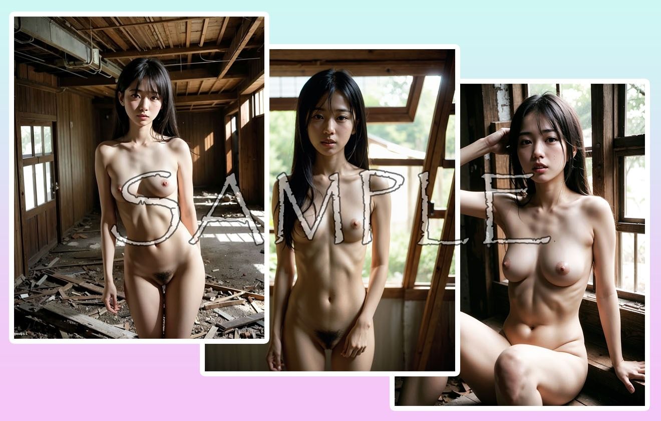 無垢な視線、廃墟に咲く少女 - サンプル画像 5