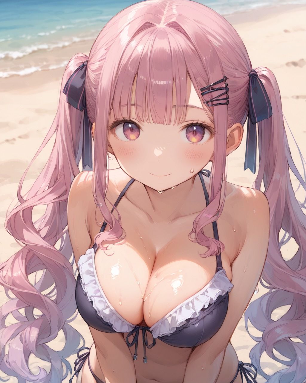 わからせセックス！地雷ちゃんに真夏のビーチで汗だく孕ませ - サンプル画像 3