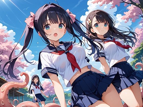 触手学園 触手に堕ちた女子校生 - サンプル画像 3