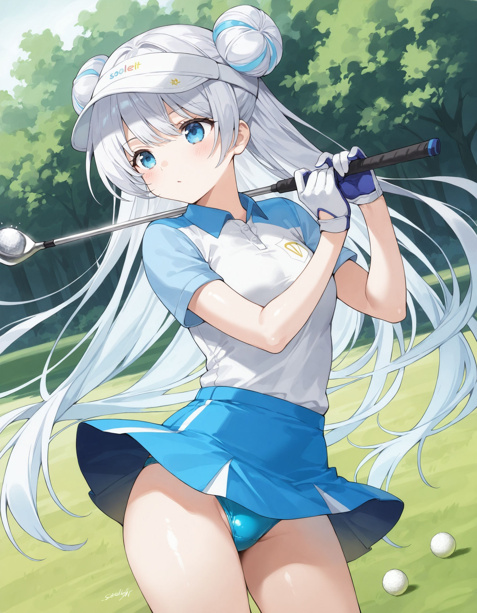 ゴルフウェアでパンチラ - サンプル画像 7