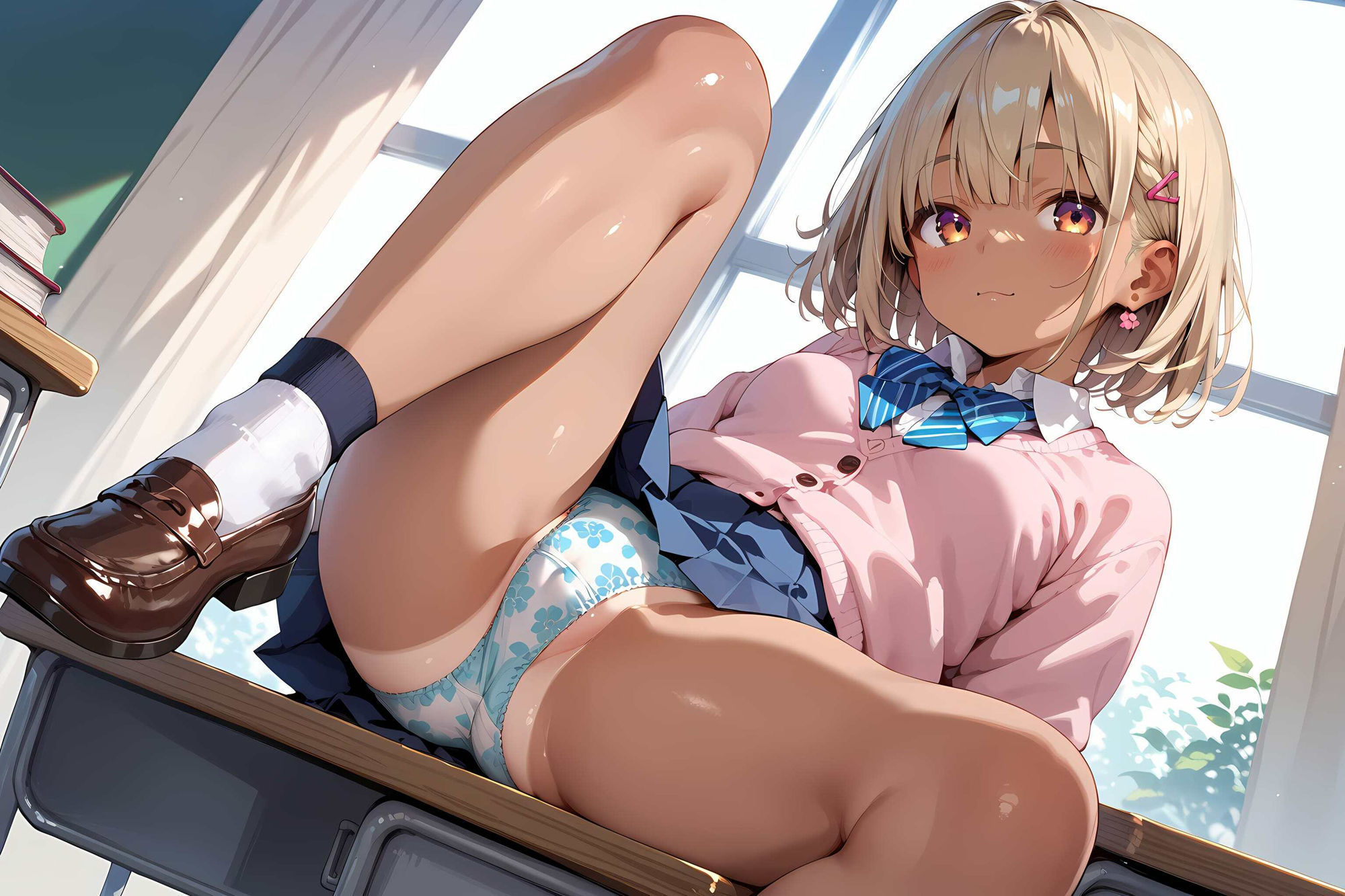 無邪気なピンクセーター少女をハメたおす！褐色少女もーど - サンプル画像 3