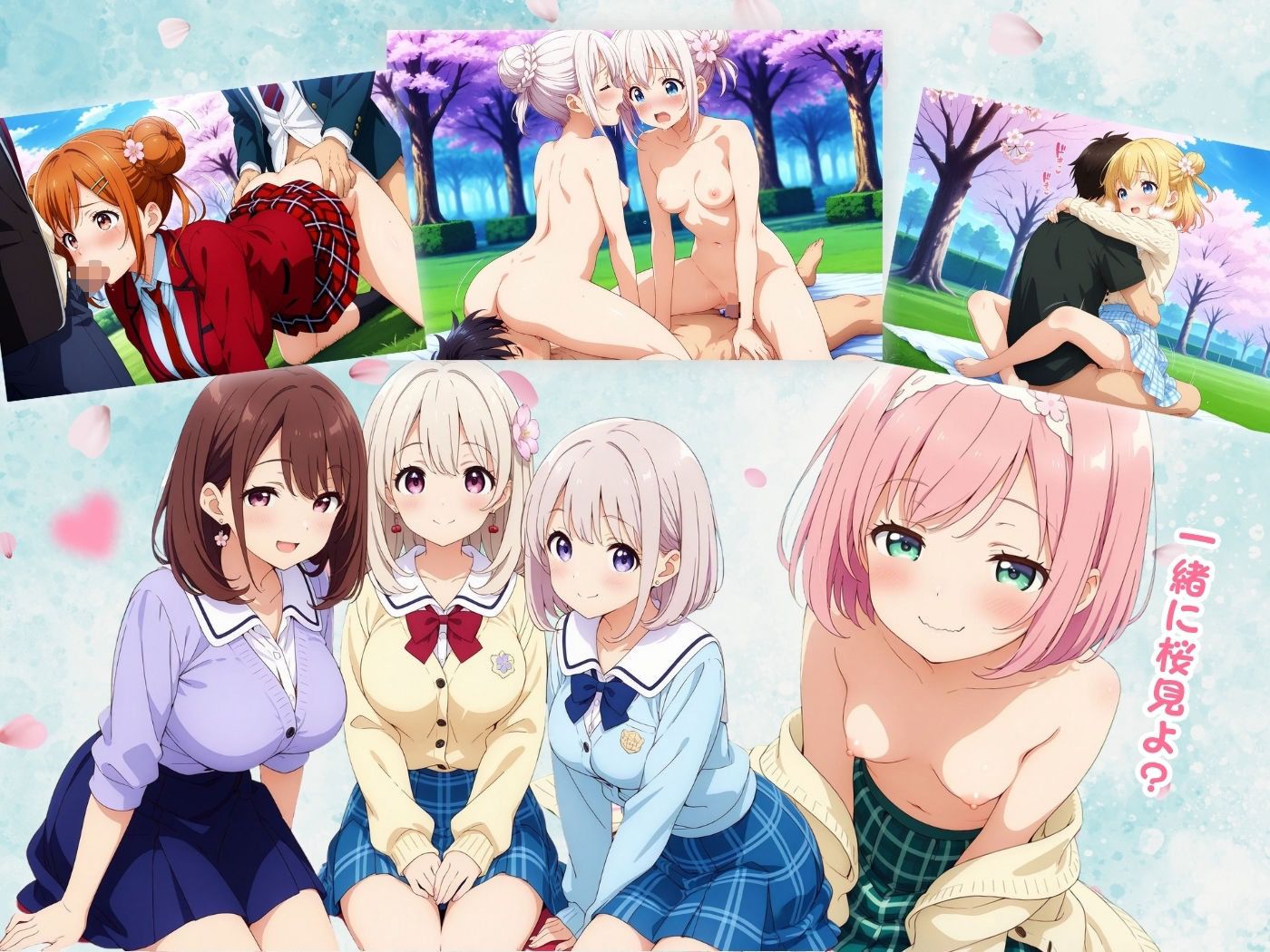 満開の桜の下で君とエッチ ♪ - サンプル画像 3