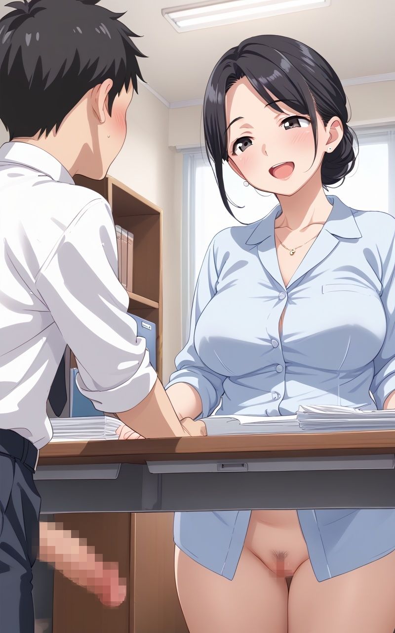 爆乳人妻上司と残業…声、我慢できますか？ - サンプル画像 3