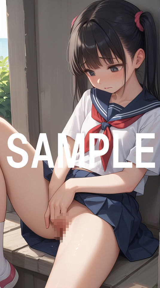 バイトオナニー  セーラー服 - サンプル画像 1