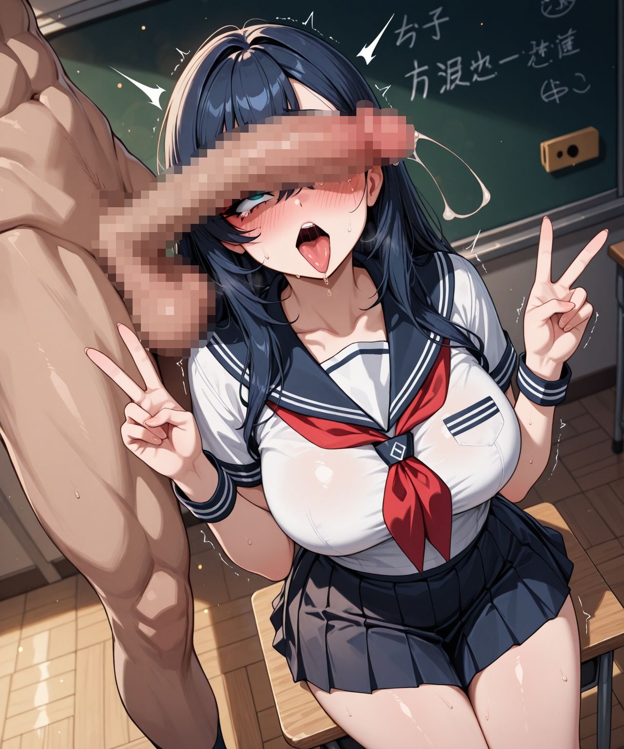 でかチンわからせマン 先輩制服ギャルの場合？ - サンプル画像 1