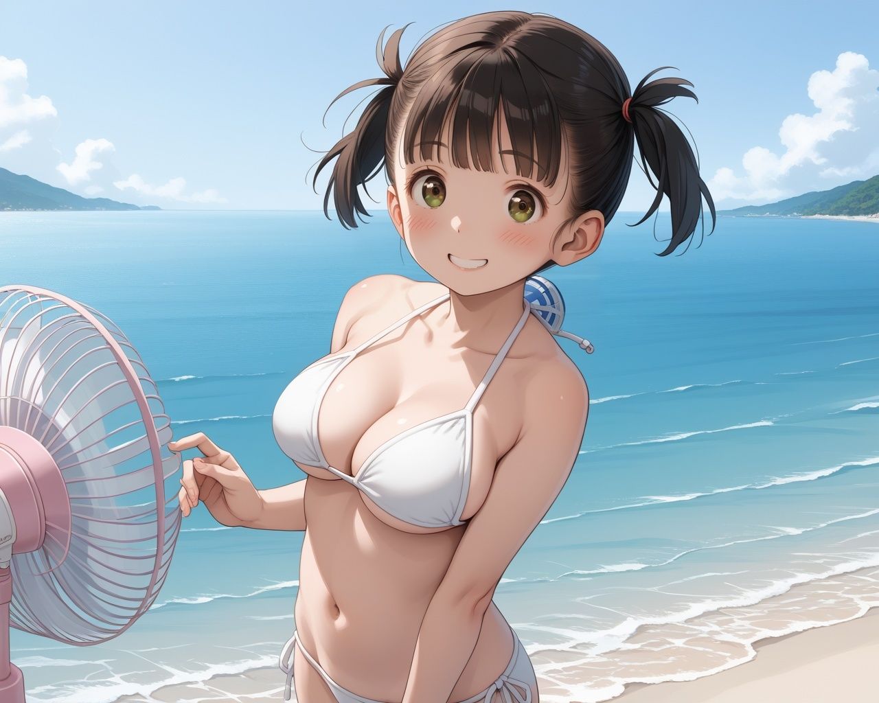 巨乳ロリ卑猥温泉 水着孕ませプレイ - サンプル画像 1