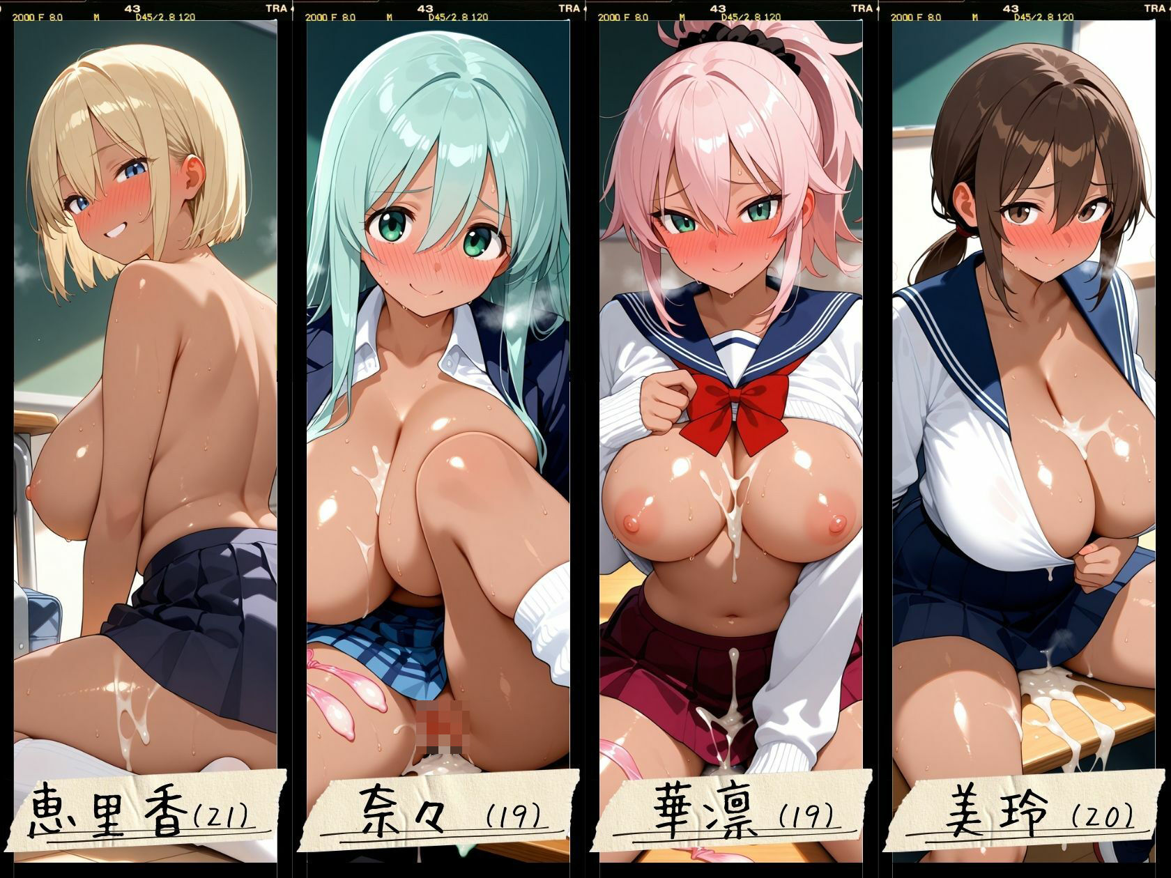 22人の爆乳黒ギャル女子校生服ハメ_VIP - サンプル画像 2