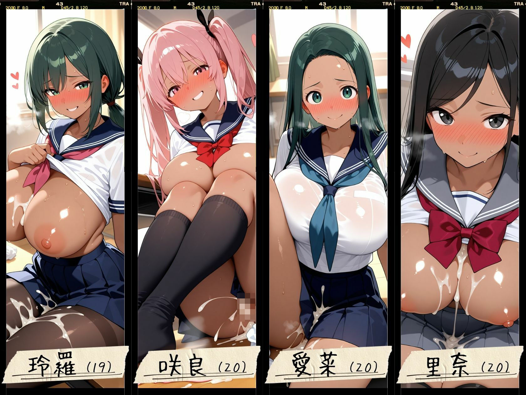 22人の爆乳黒ギャル女子校生服ハメ_VIP - サンプル画像 6