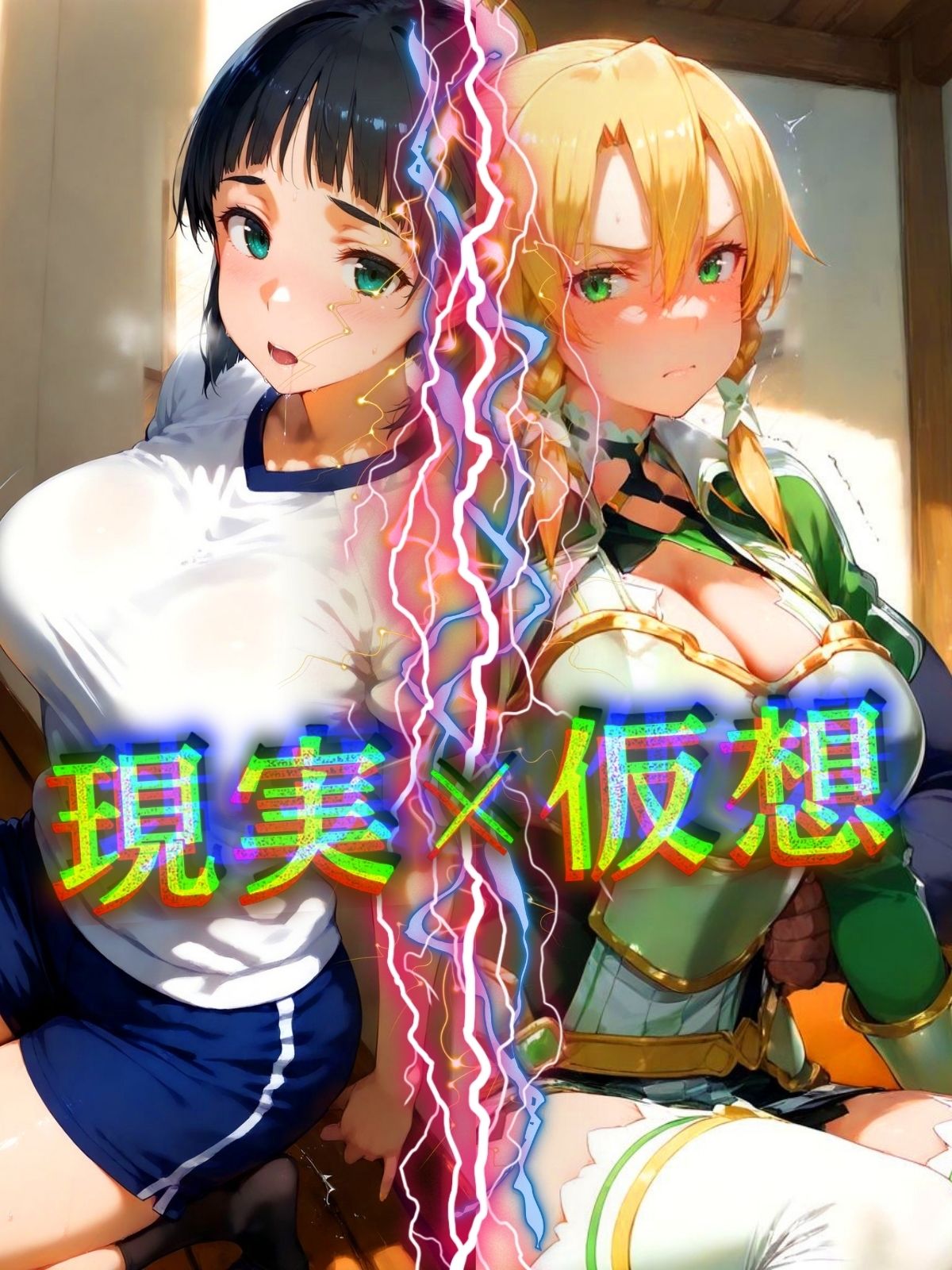 現実×仮想 快感同期中... - サンプル画像 1