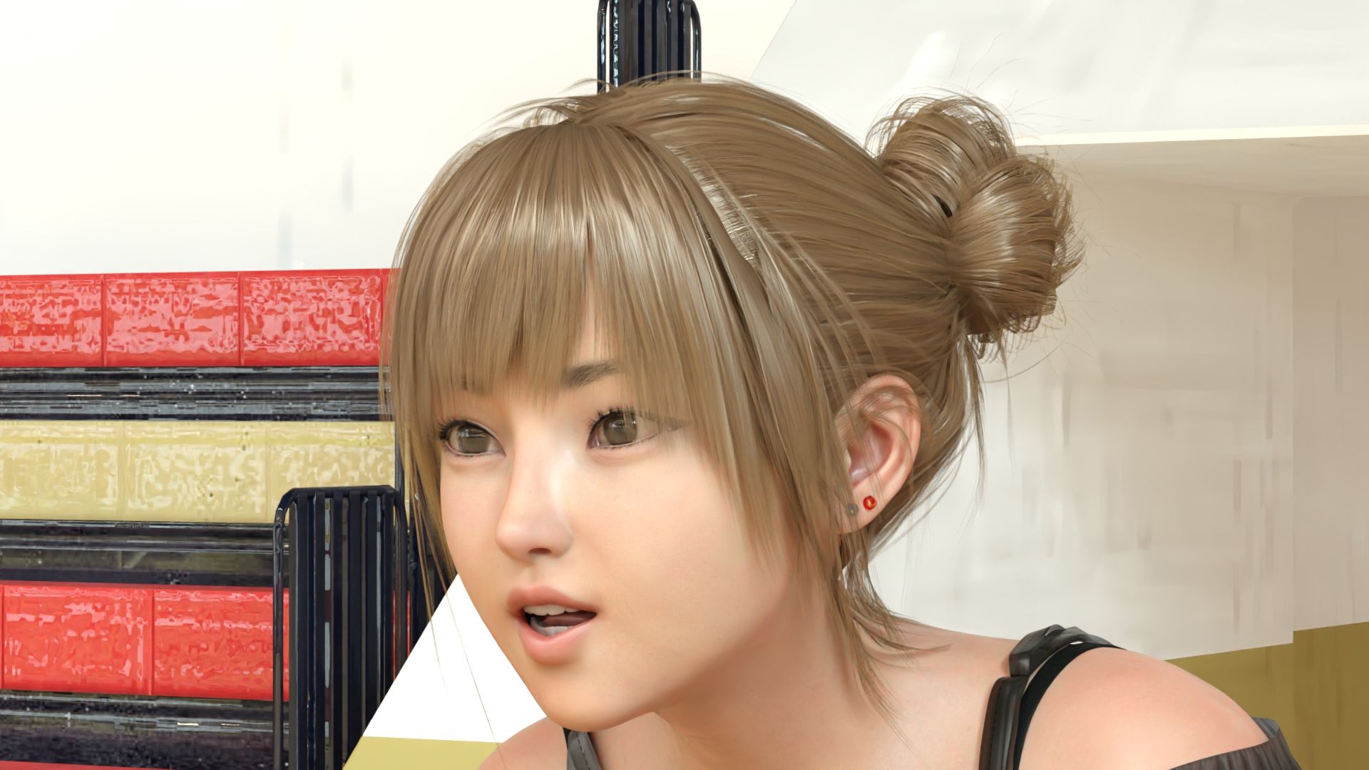 【▲100】生徒会長 一ノ瀬廻里・朝の全校演説後の準備運動『珍粕体操（ちんかすたいそう）』  Vol.002（PV02:ピンクサテン地ストライプパンティ編） - サンプル画像 5