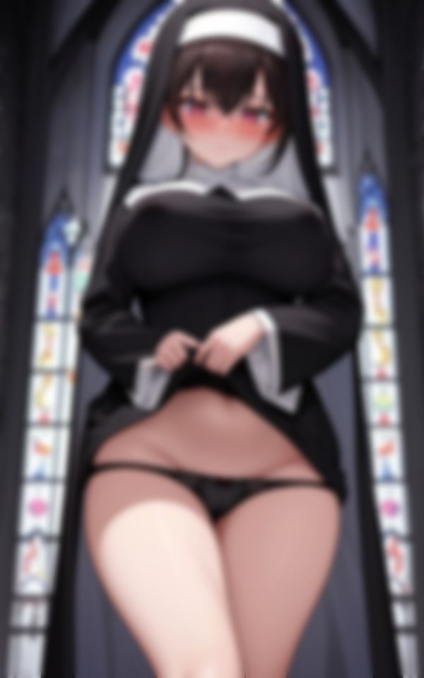 恵体ボディで神父を魅了する淫乱ビッチ爆乳シスター - サンプル画像 1