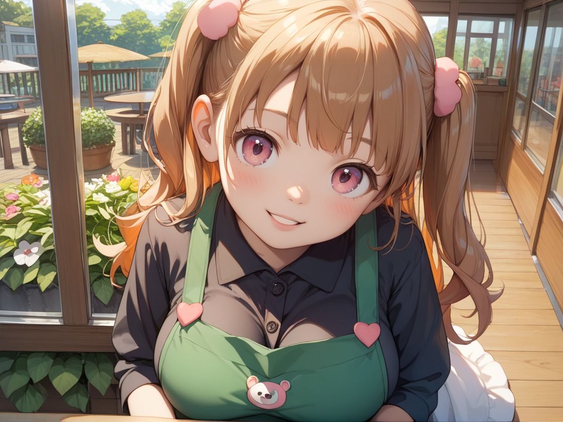 巨乳ロリ系カフェ店員をハメ倒してみた - サンプル画像 1